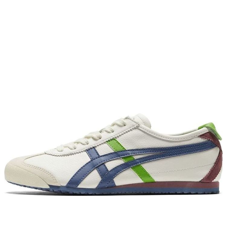 오니츠카타이거 멕시코 66 슬립온 화이트 모브 블루 그린 (Onitsuka Tiger Mexico 66 Slip-On 'White Mauve Blue Green') 출고 실사 샘플
